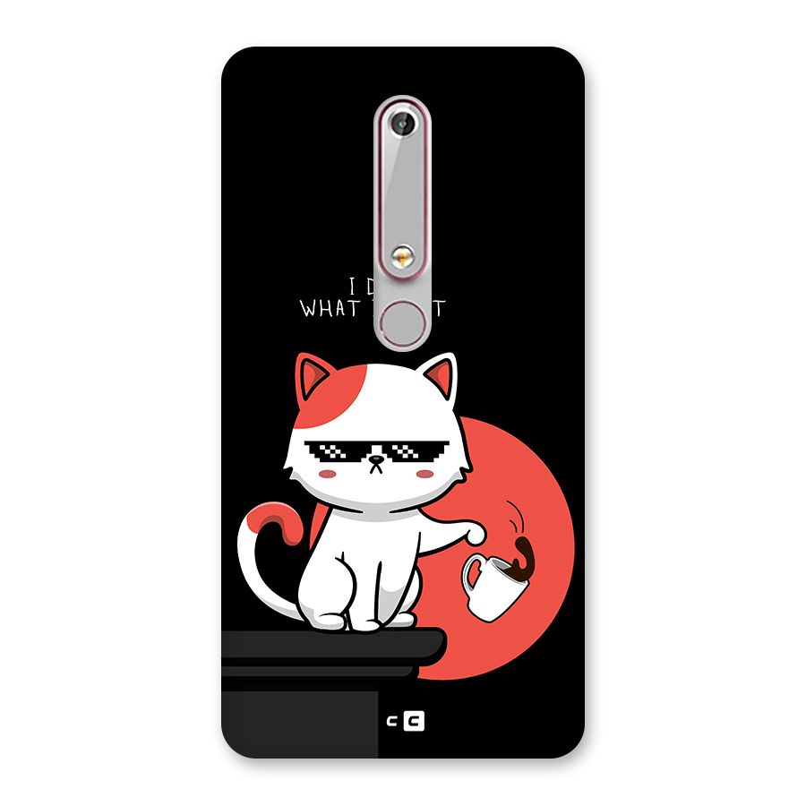 Cute Attitude Cat Back Case for Nokia 6.1