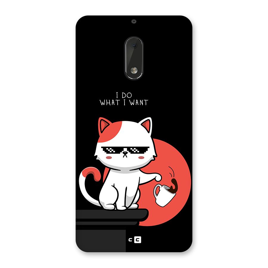 Cute Attitude Cat Back Case for Nokia 6