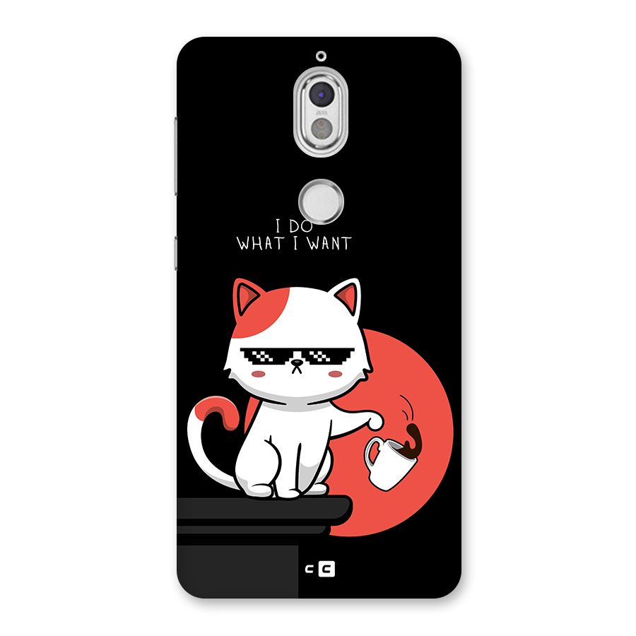 Cute Attitude Cat Back Case for Nokia 7