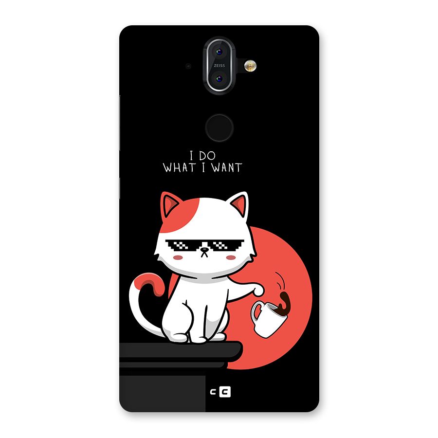 Cute Attitude Cat Back Case for Nokia 8 Sirocco