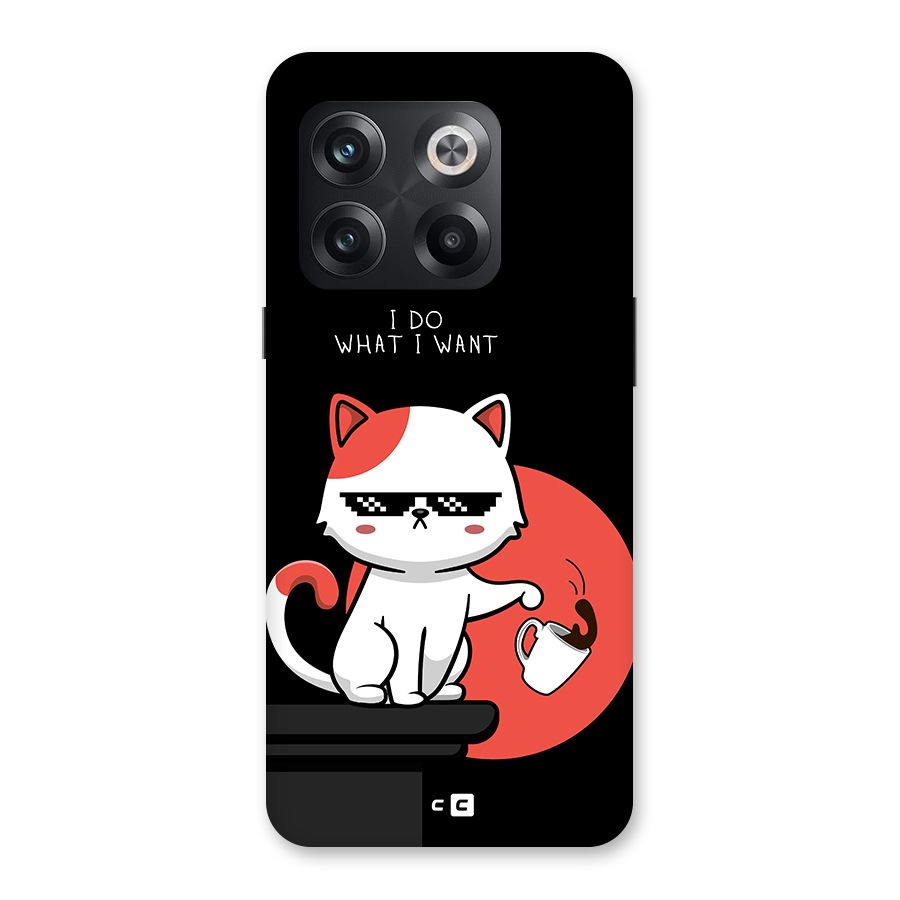 Cute Attitude Cat Back Case for OnePlus 10T