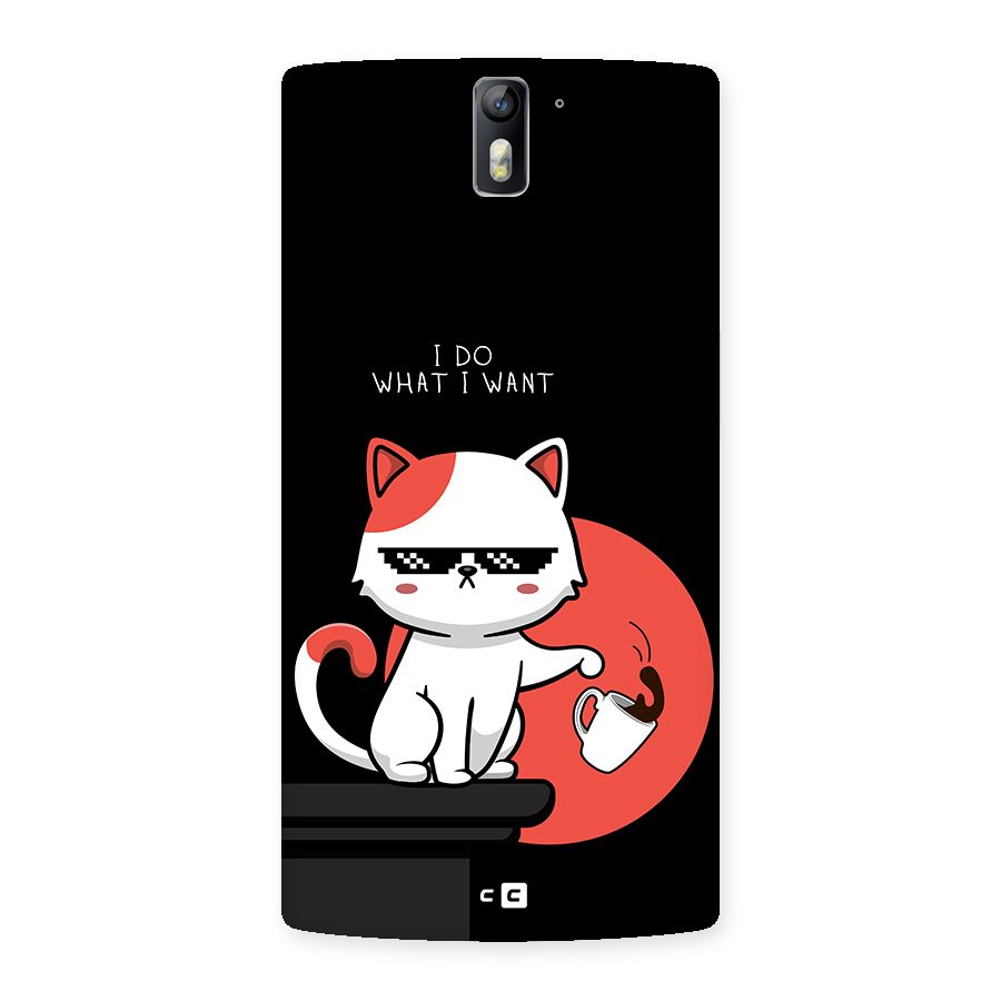 Cute Attitude Cat Back Case for OnePlus One