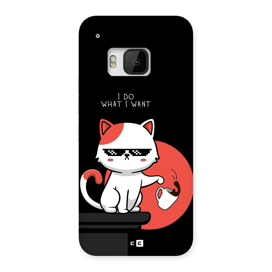 Cute Attitude Cat Back Case for One M9