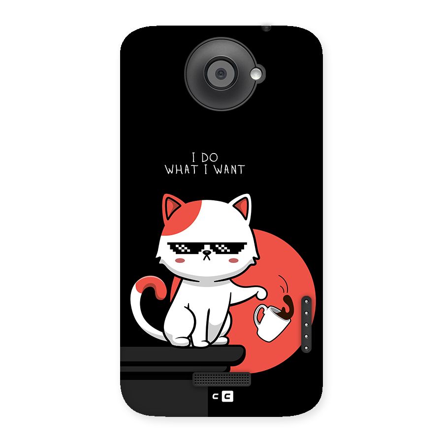 Cute Attitude Cat Back Case for One X