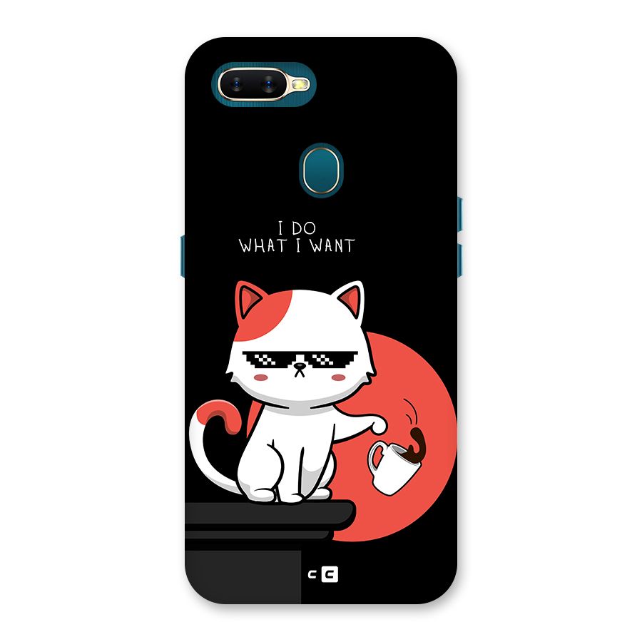 Cute Attitude Cat Back Case for Oppo A12s