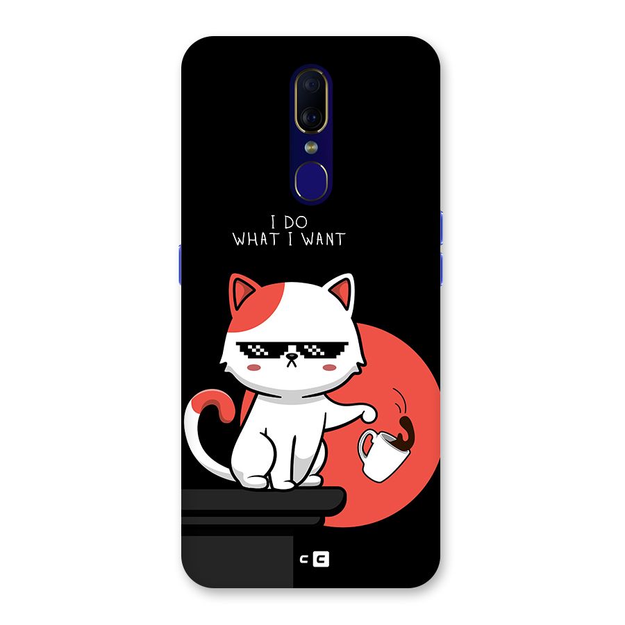 Cute Attitude Cat Back Case for Oppo A9