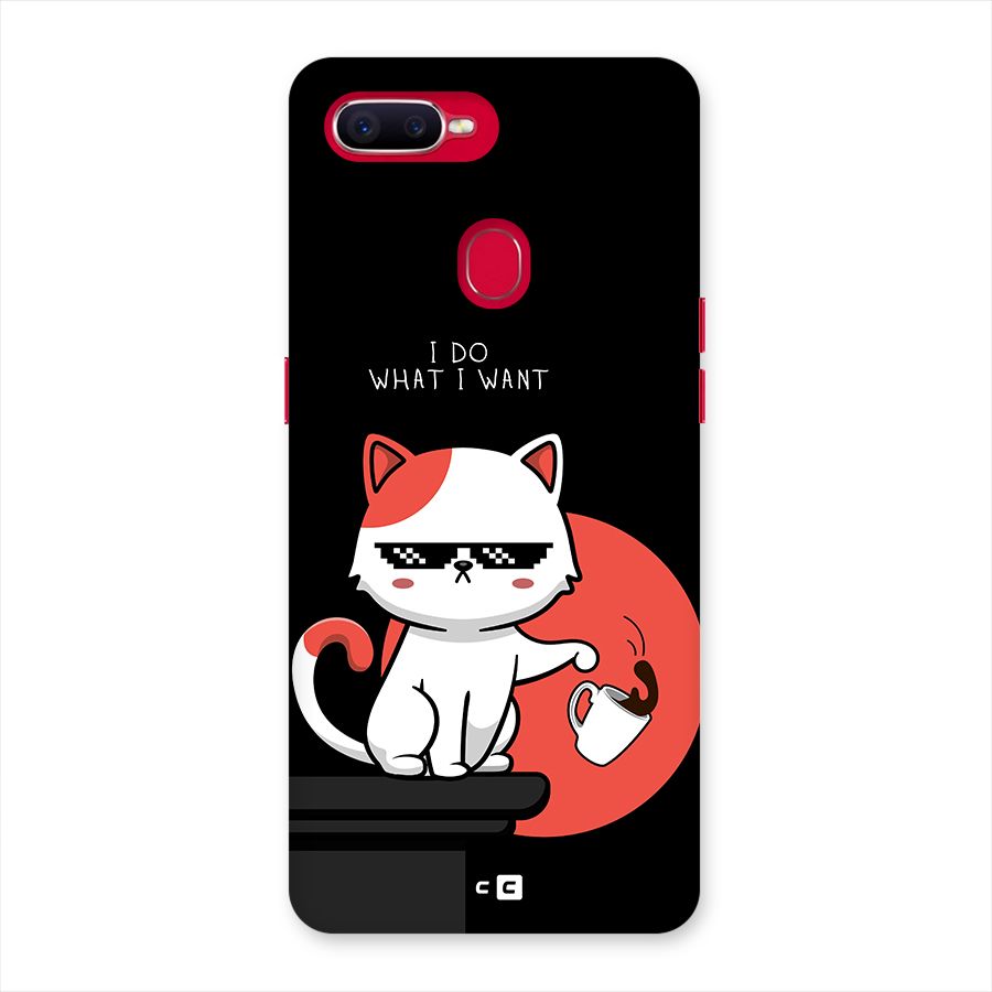 Cute Attitude Cat Back Case for Oppo F9 Pro