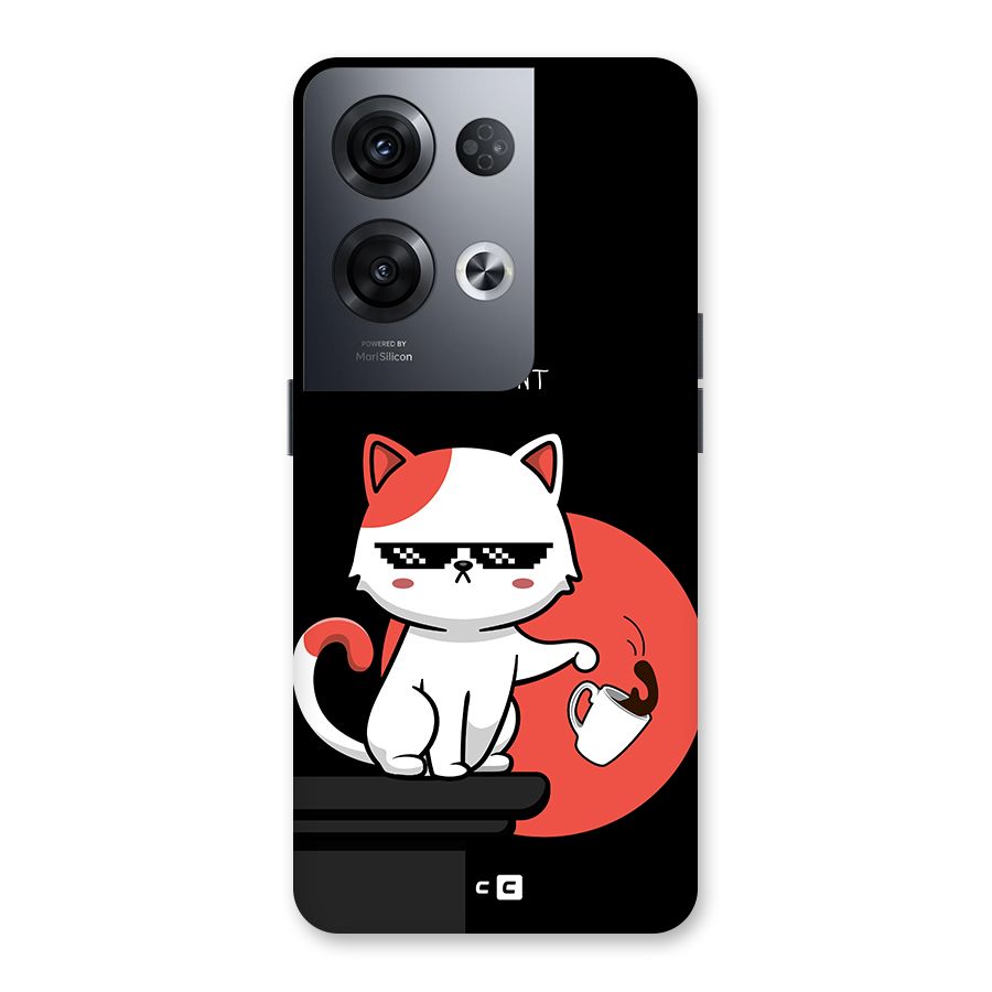Cute Attitude Cat Back Case for Oppo Reno8 Pro 5G