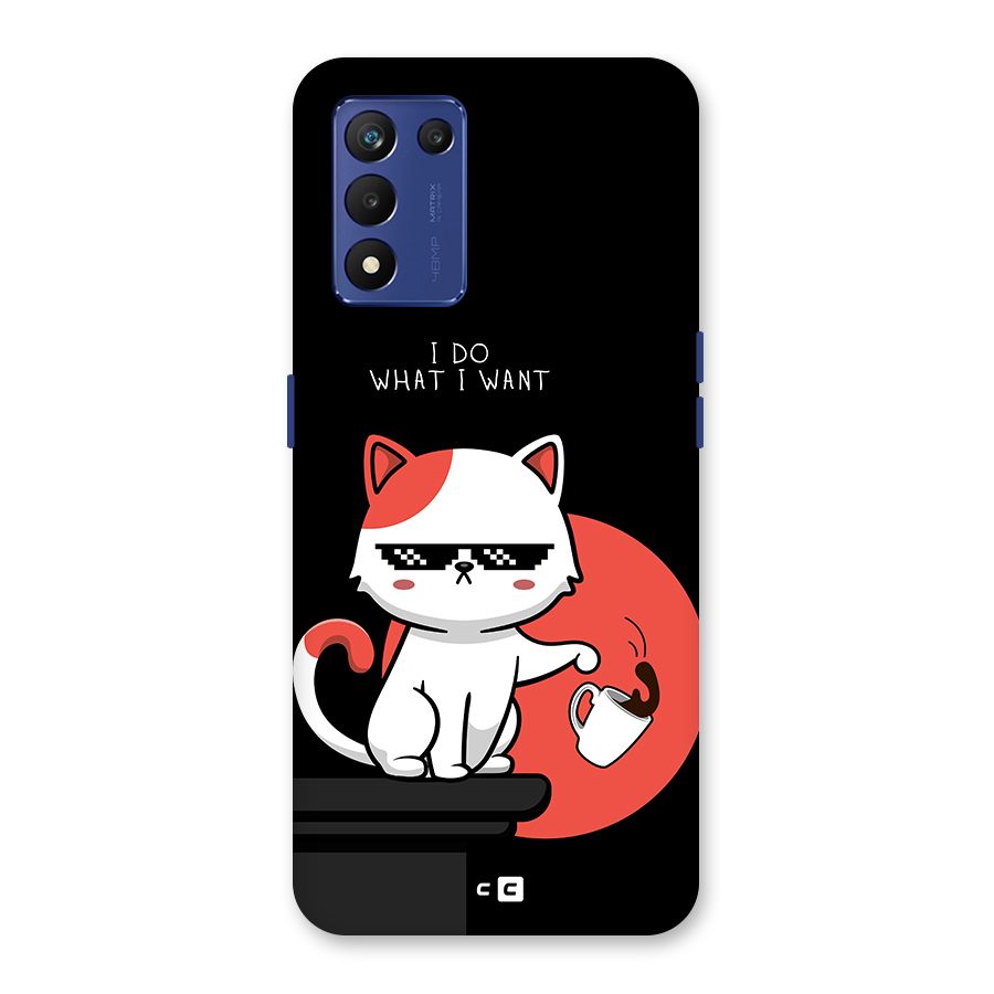 Cute Attitude Cat Back Case for Realme 9 5G Speed