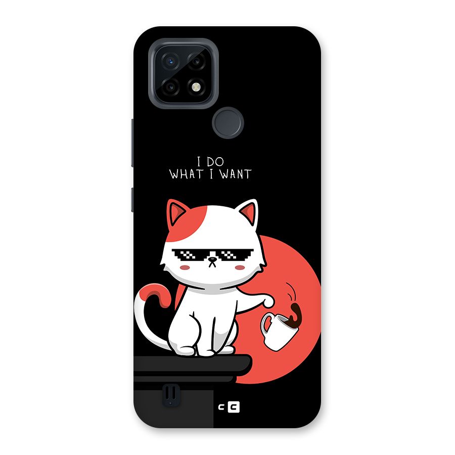 Cute Attitude Cat Back Case for Realme C21