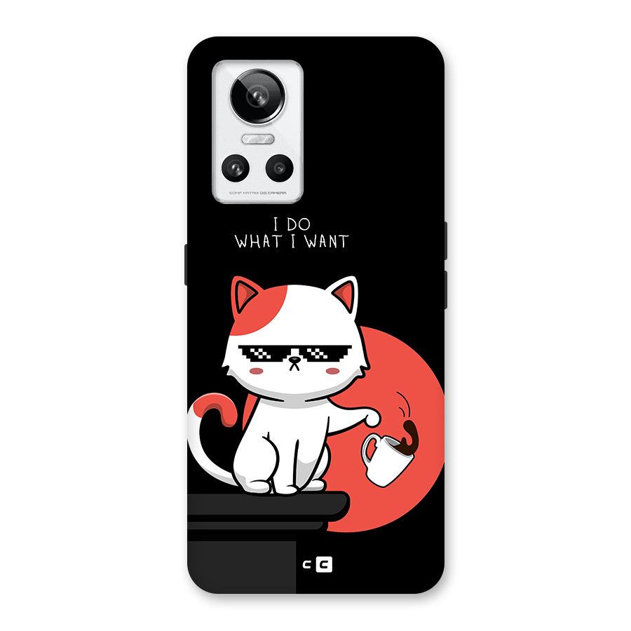 Cute Attitude Cat Back Case for Realme GT Neo 3
