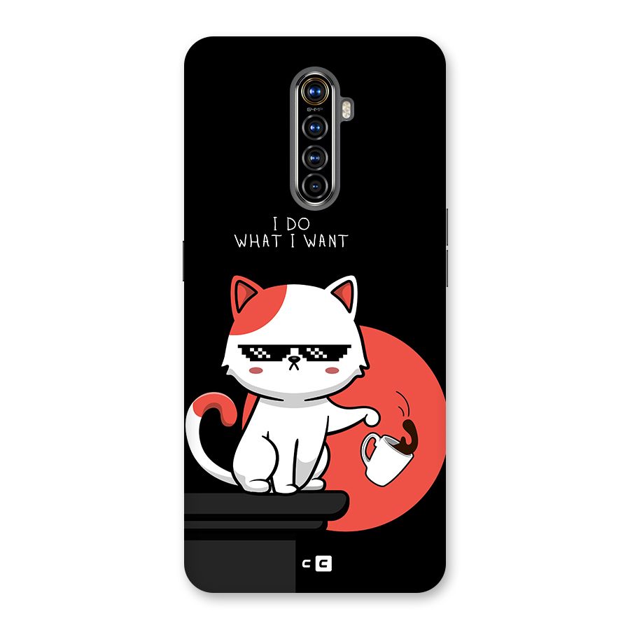 Cute Attitude Cat Back Case for Realme X2 Pro