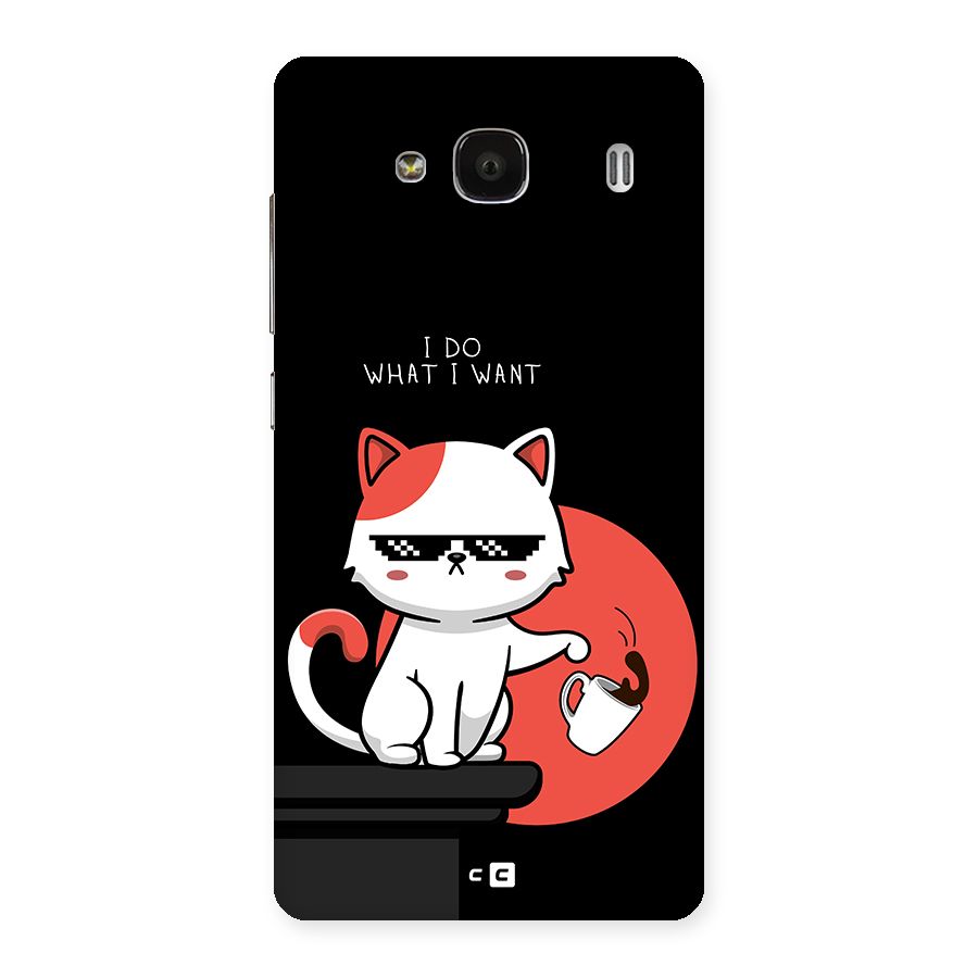 Cute Attitude Cat Back Case for Redmi 2