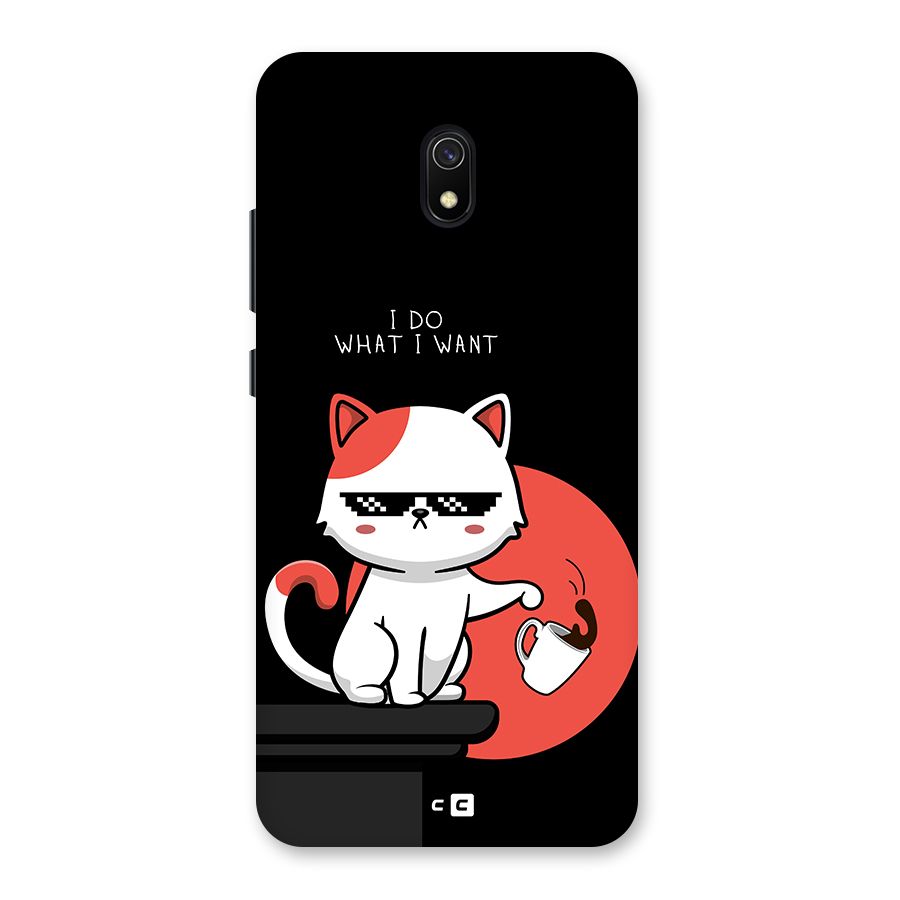 Cute Attitude Cat Back Case for Redmi 8A
