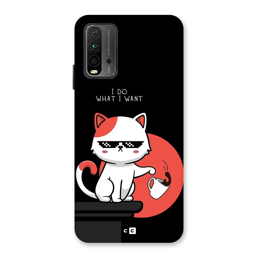 Cute Attitude Cat Back Case for Redmi 9 Power