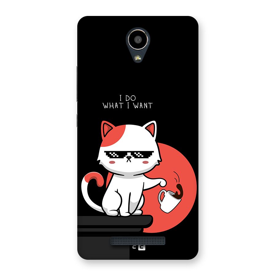 Cute Attitude Cat Back Case for Redmi Note 2