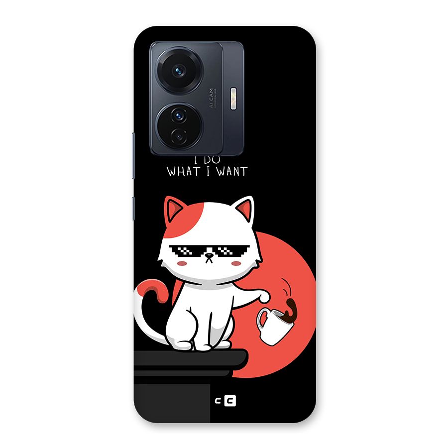 Cute Attitude Cat Back Case for Vivo T1 Pro