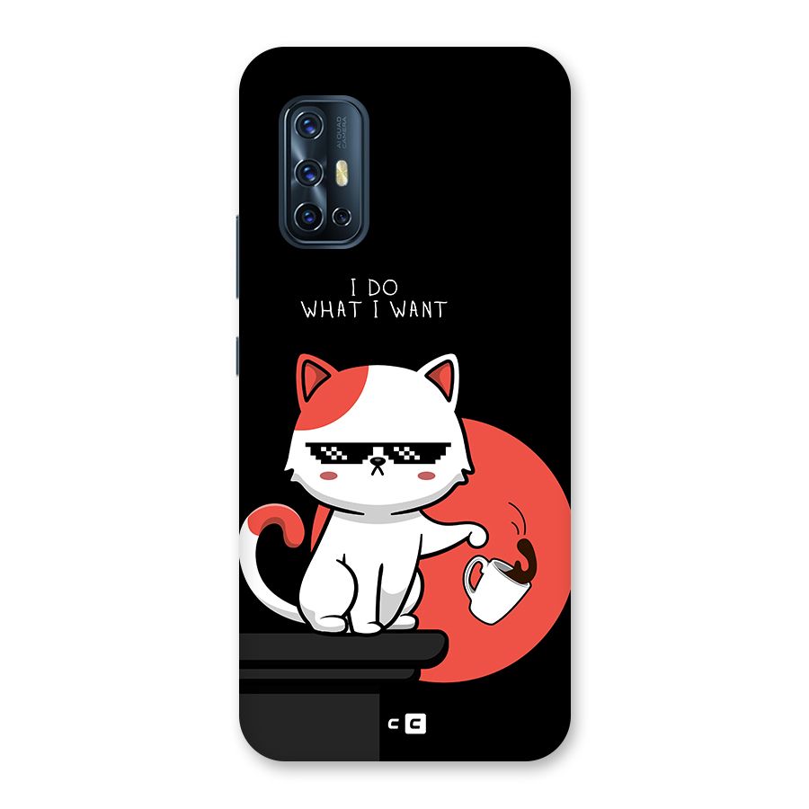 Cute Attitude Cat Back Case for Vivo V17