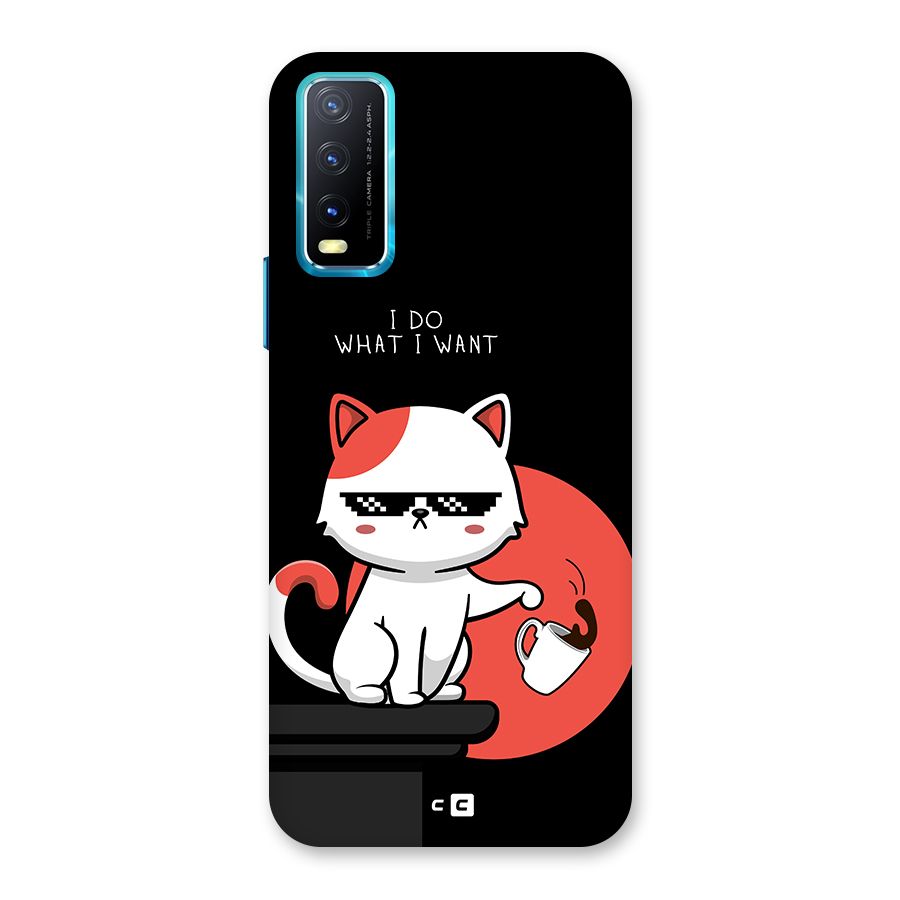 Cute Attitude Cat Back Case for Vivo Y20G