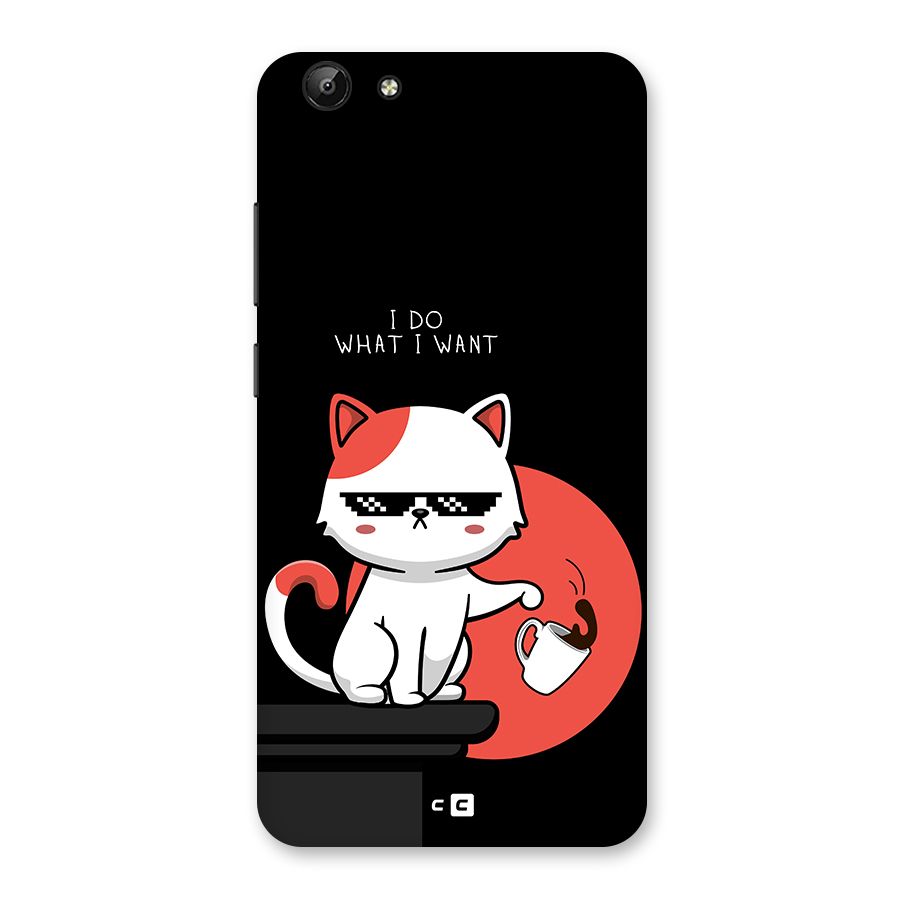 Cute Attitude Cat Back Case for Vivo Y69