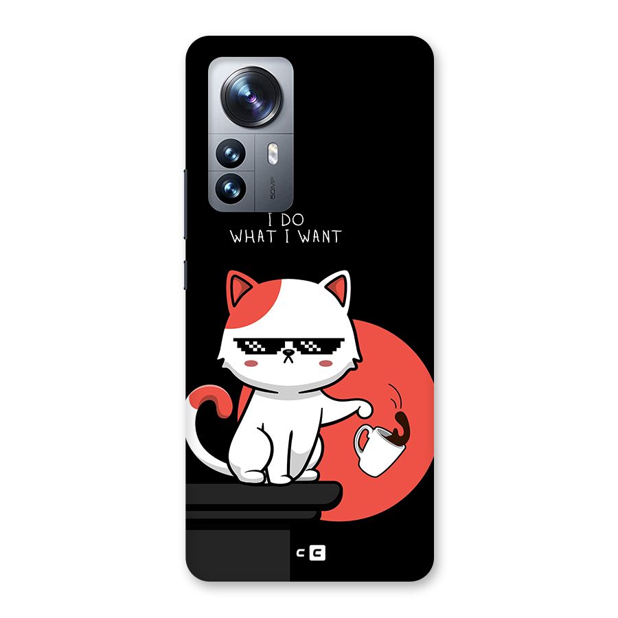 Cute Attitude Cat Back Case for Xiaomi 12 Pro