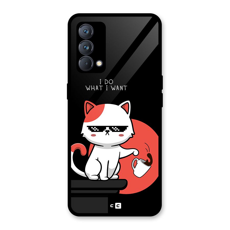 Cute Attitude Cat Glass Back Case for Realme GT Master Edition
