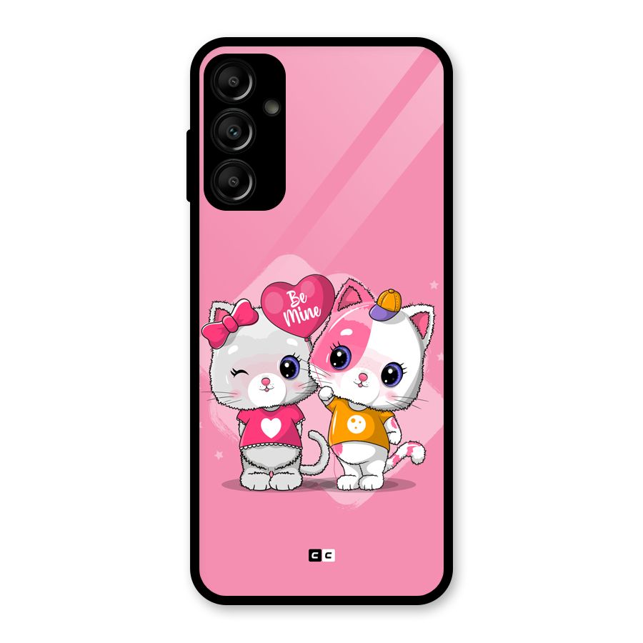 Cute Be Mine Glass Back Case for Galaxy A14 5G