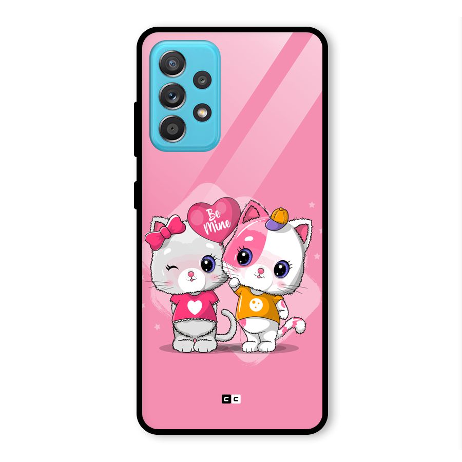 Cute Be Mine Glass Back Case for Galaxy A52s 5G