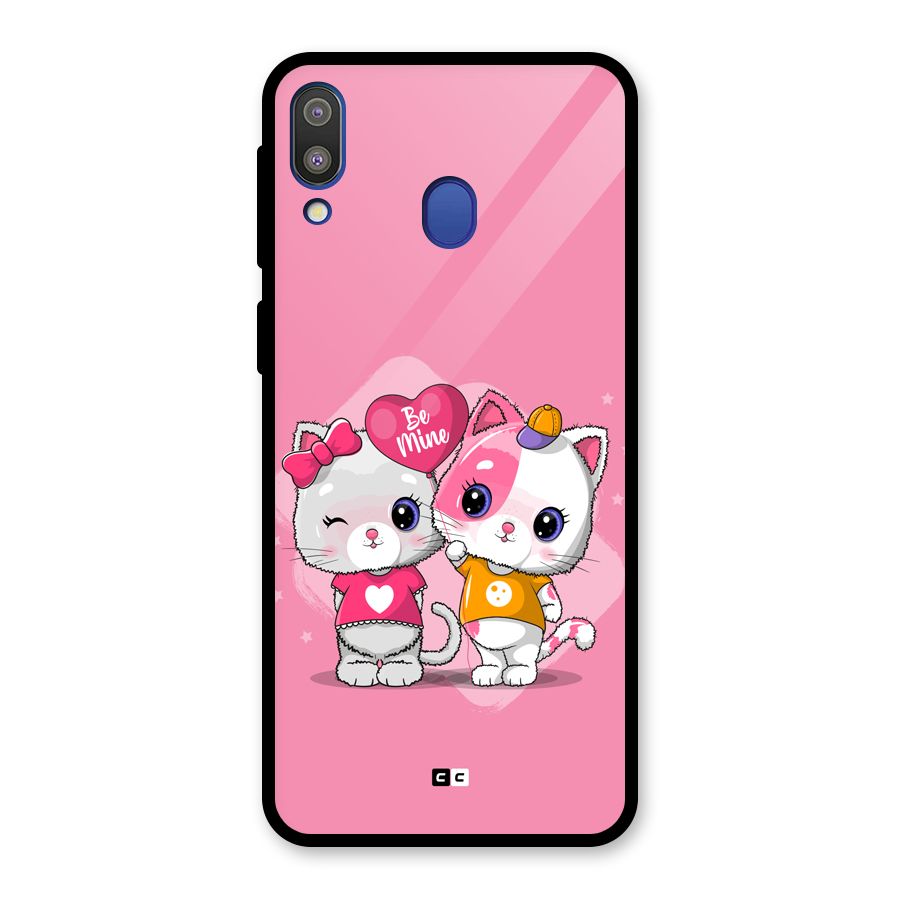 Cute Be Mine Glass Back Case for Galaxy M20