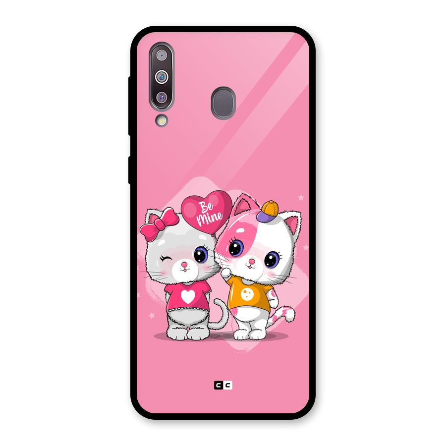 Cute Be Mine Glass Back Case for Galaxy M30