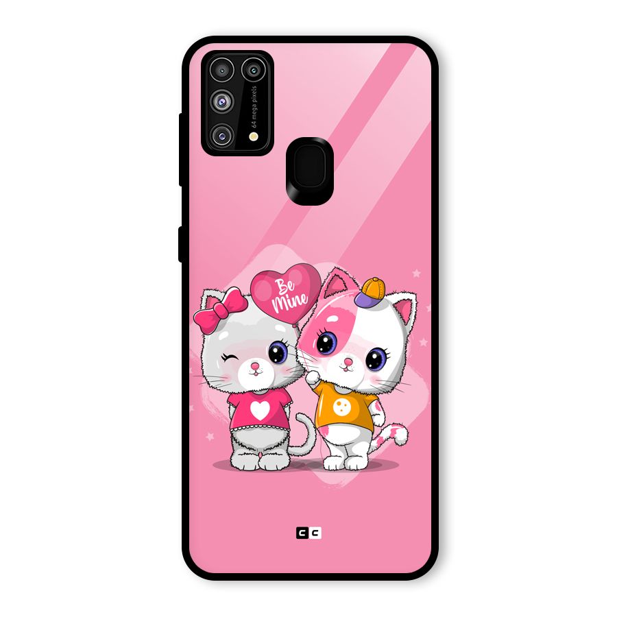 Cute Be Mine Glass Back Case for Galaxy M31