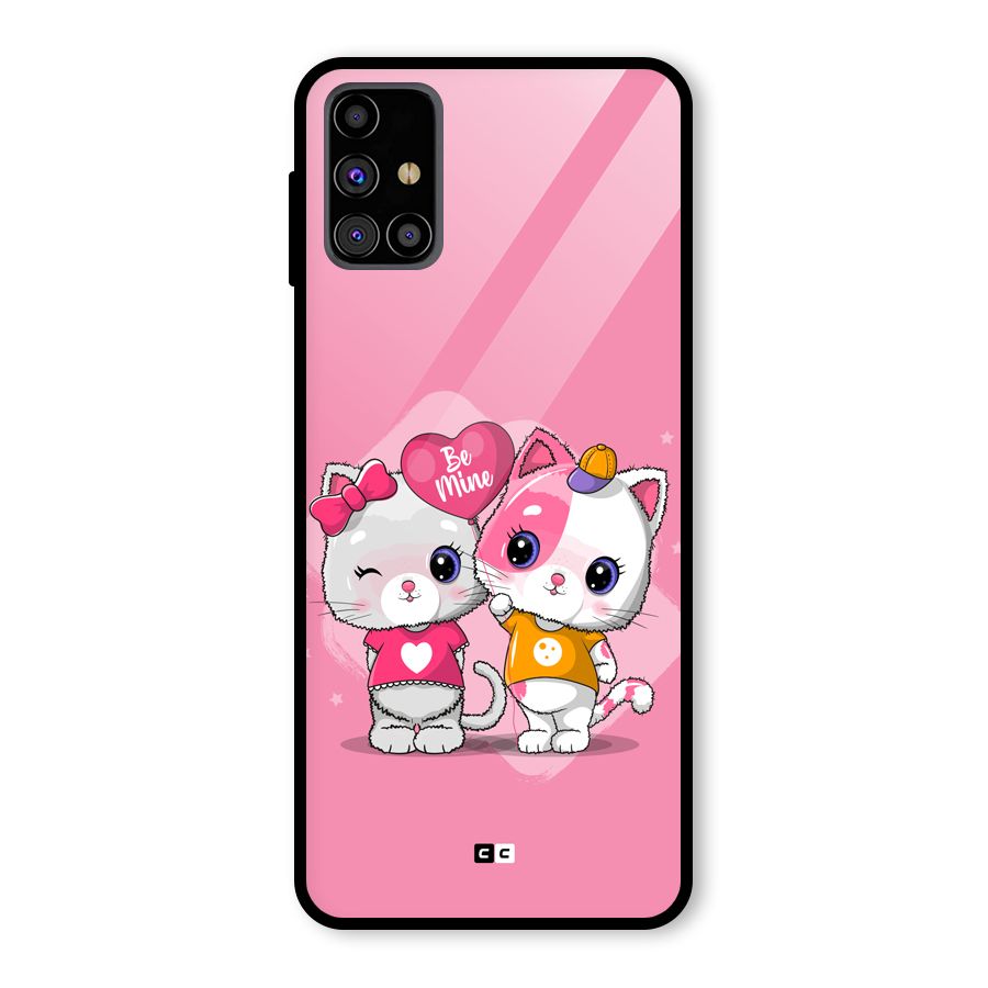 Cute Be Mine Glass Back Case for Galaxy M31s