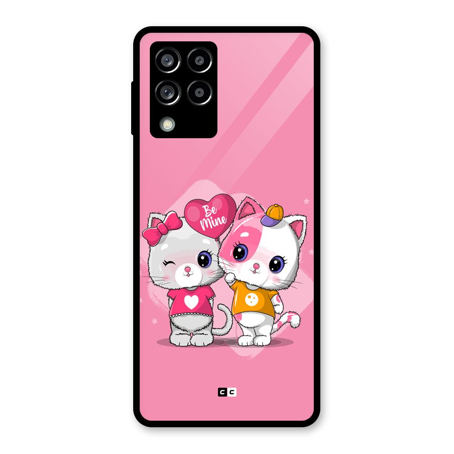 Cute Be Mine Glass Back Case for Galaxy M53 5G