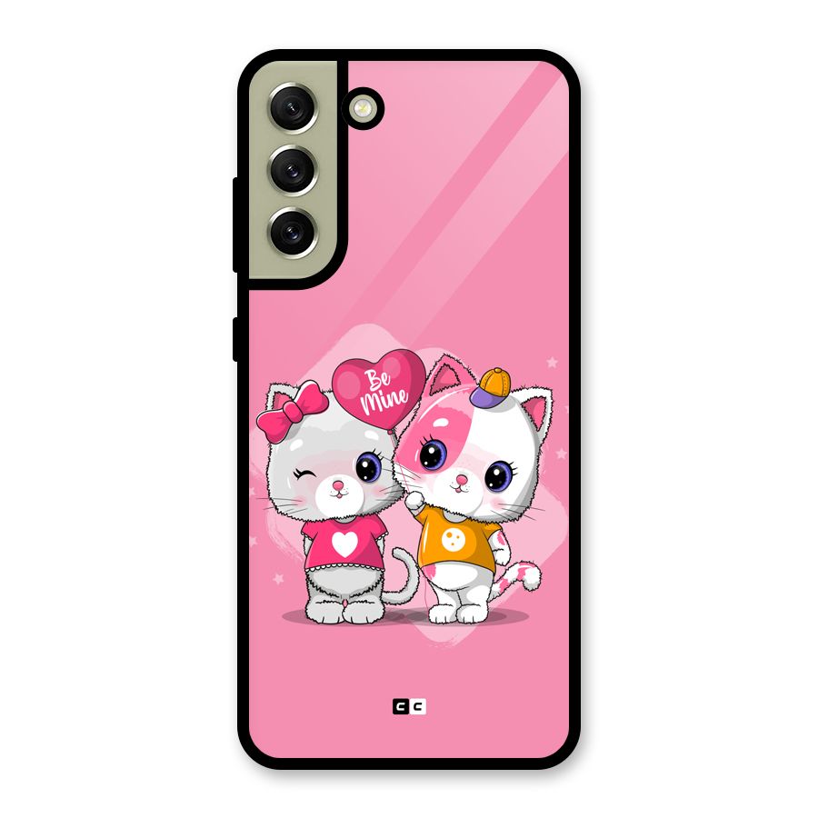 Cute Be Mine Glass Back Case for Galaxy S21 FE 5G