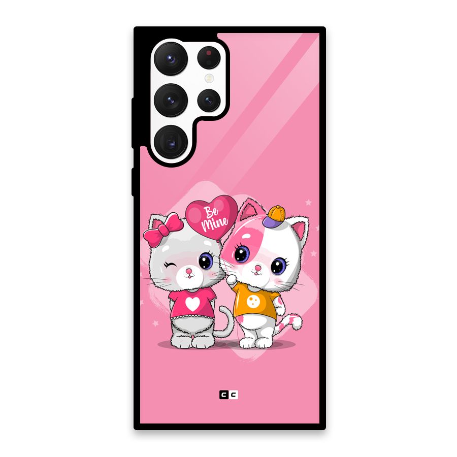 Cute Be Mine Glass Back Case for Galaxy S22 Ultra 5G