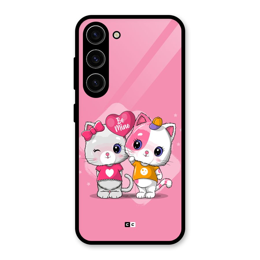 Cute Be Mine Glass Back Case for Galaxy S23