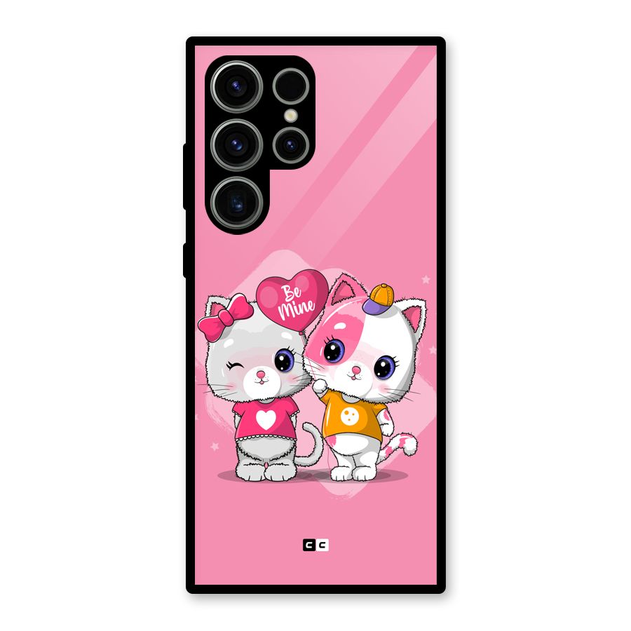 Cute Be Mine Glass Back Case for Galaxy S23 Ultra