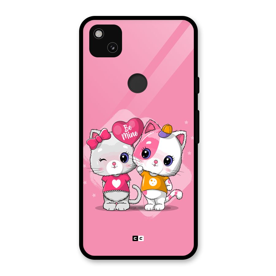 Cute Be Mine Glass Back Case for Google Pixel 4a