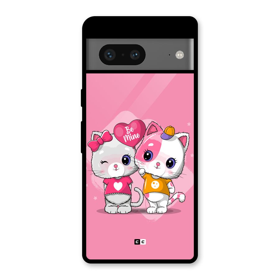 Cute Be Mine Glass Back Case for Google Pixel 7
