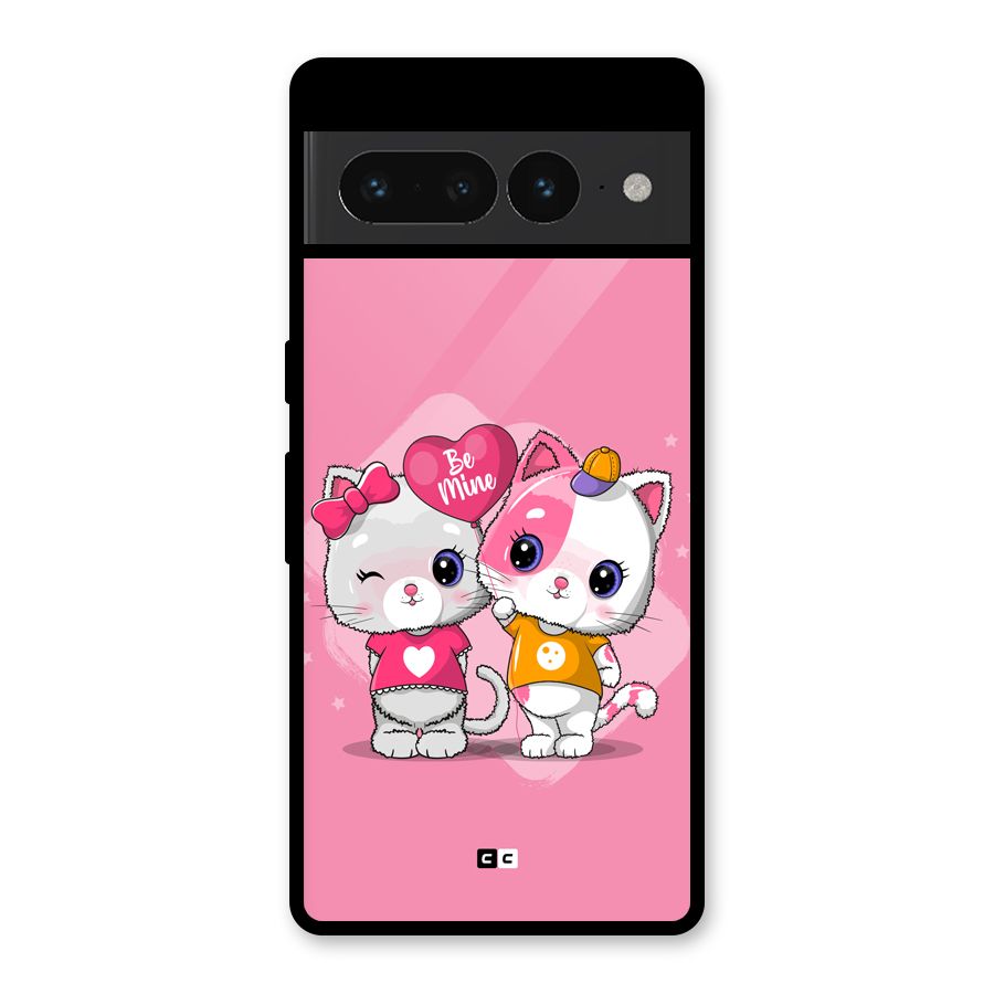 Cute Be Mine Glass Back Case for Google Pixel 7 Pro
