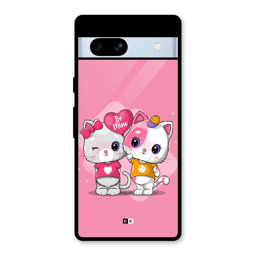 Cute Be Mine Glass Back Case for Google Pixel 7a