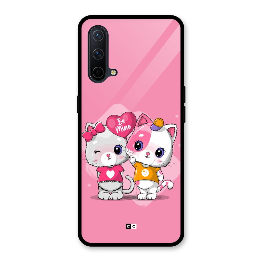 Cute Be Mine Glass Back Case for OnePlus Nord CE 5G