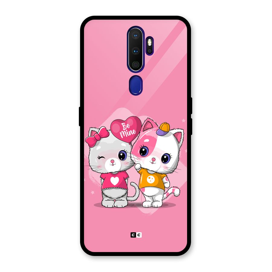 Cute Be Mine Glass Back Case for Oppo A9 (2020)