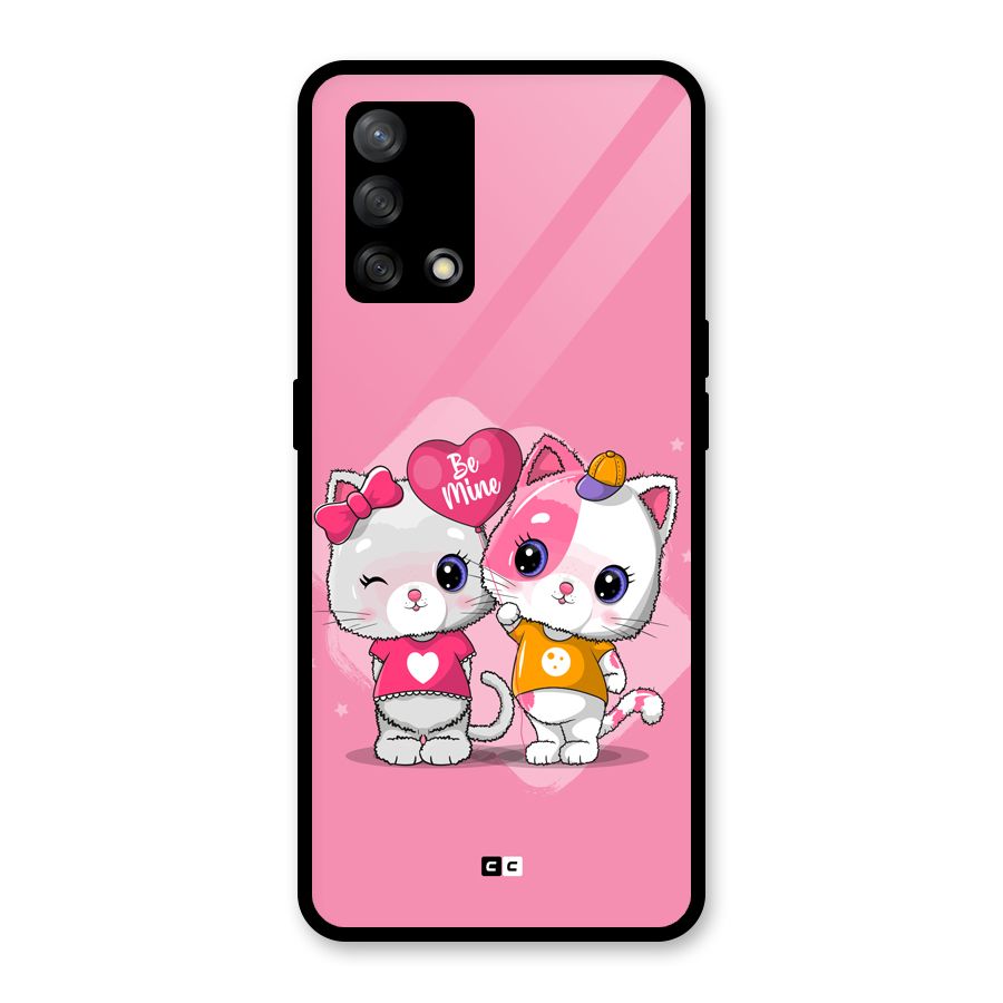 Cute Be Mine Glass Back Case for Oppo F19