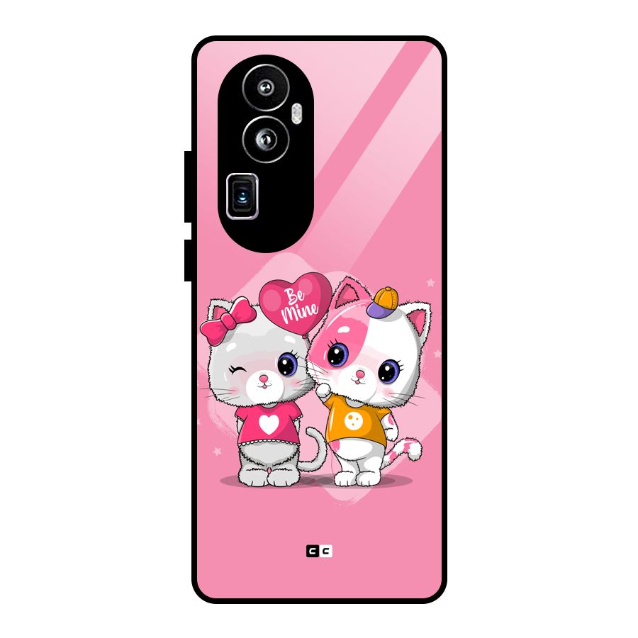 Cute Be Mine Glass Back Case for Oppo Reno10 Pro Plus