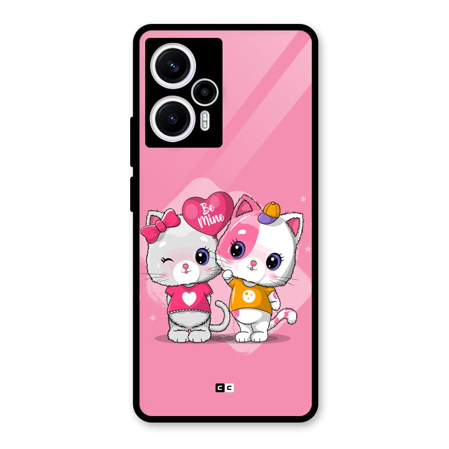 Cute Be Mine Glass Back Case for Poco F5