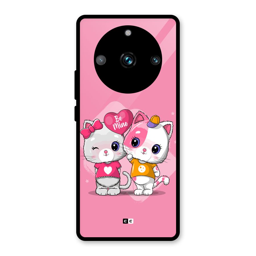 Cute Be Mine Glass Back Case for Realme 11 Pro Plus
