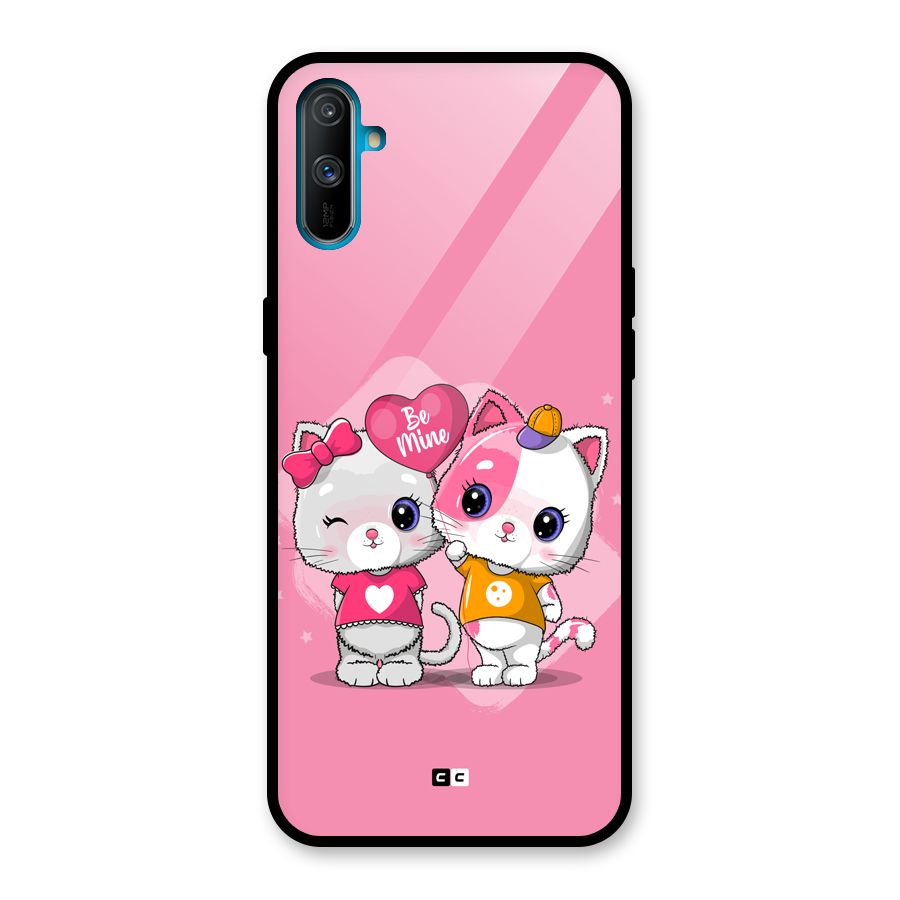 Cute Be Mine Glass Back Case for Realme C3