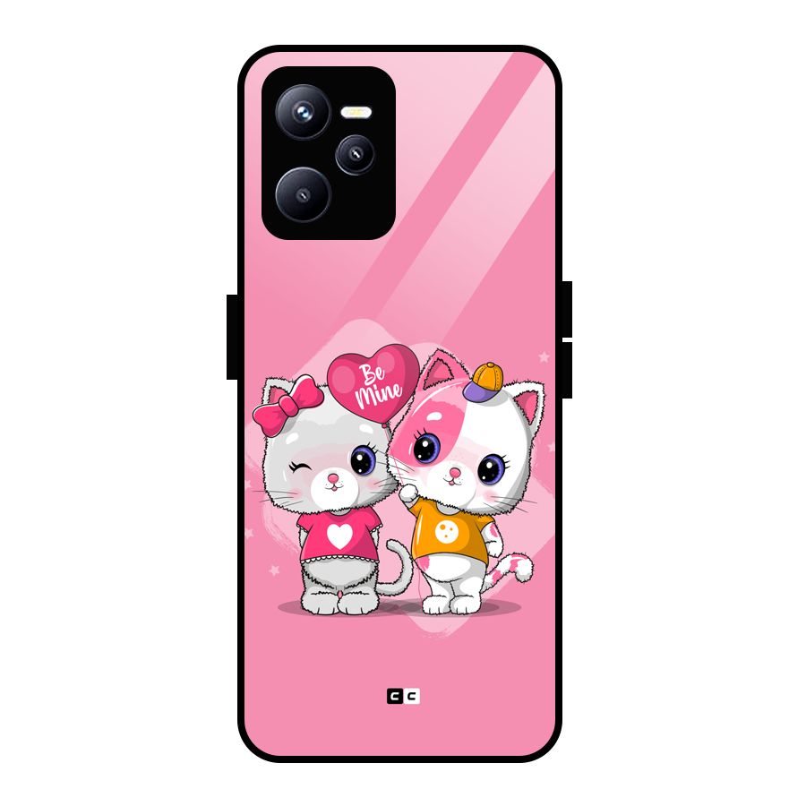 Cute Be Mine Glass Back Case for Realme C35