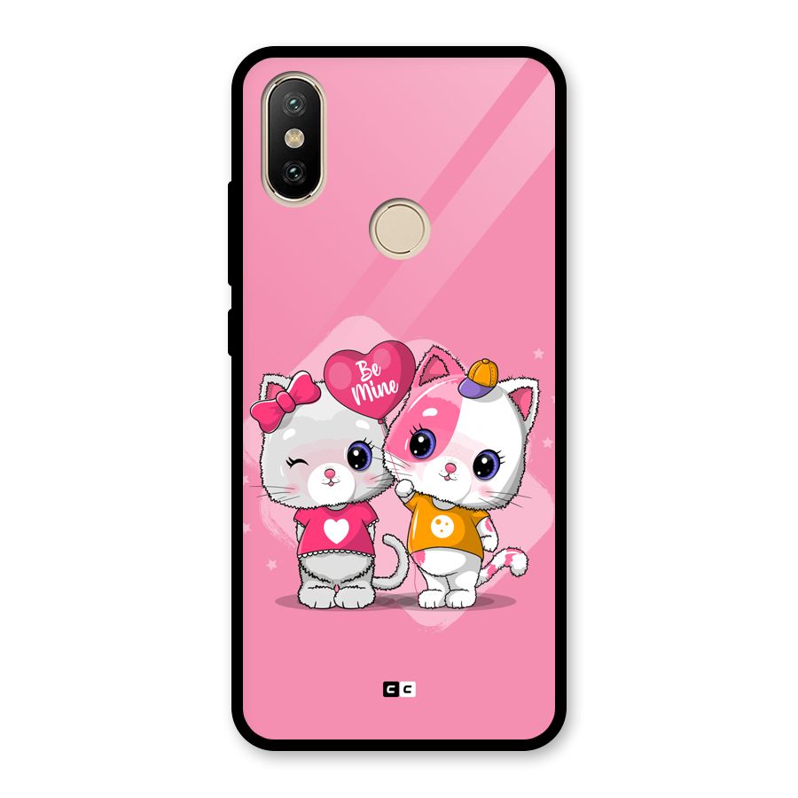 Cute Be Mine Glass Back Case for Redmi A2